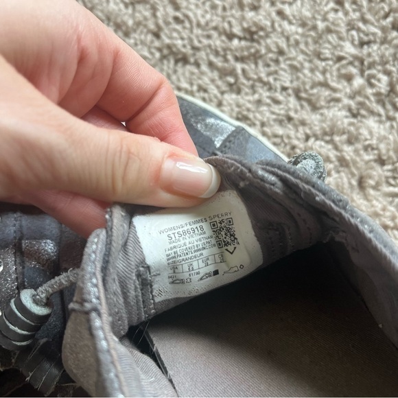 Sperry Topsiders gray camouflage sneakers - Picture 5 of 9